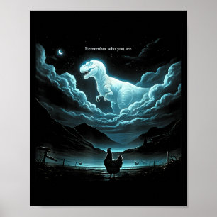 Remember Who You Are Chicken, Funny Evolution Joke Poster