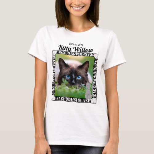 Remember Your Cat Pet Memorial Photo T_Shirt