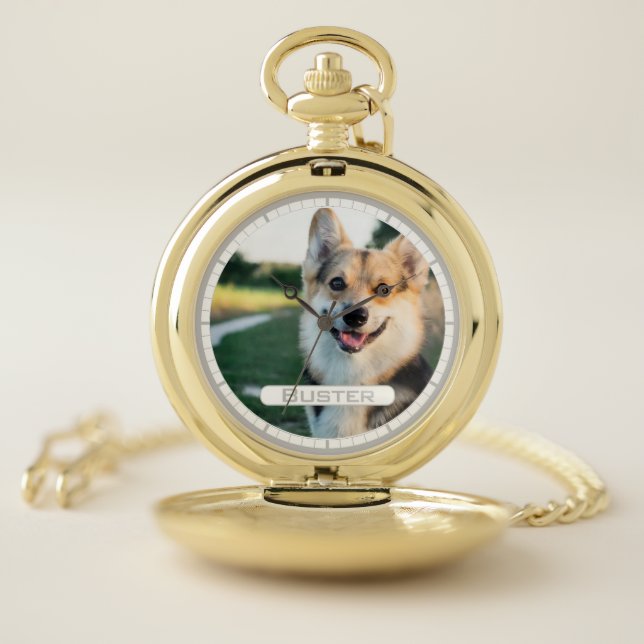 Remember Your Pet with Photo on a Pocket Watch (Inside)