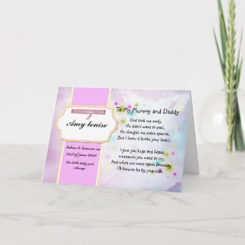 Rememberance Card For Baby Girl Or Child by Cards_by_Cathy at Zazzle