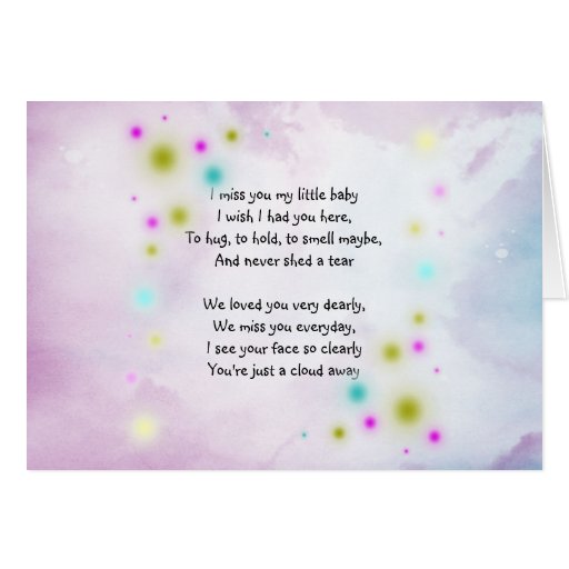 Rememberance card for baby or child | Zazzle