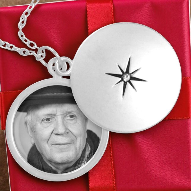 Remembered Star Photo Locket Silver Memorial (Creator Uploaded)