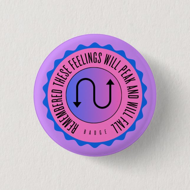 Remembered these feelings will peak and will fall button (Front)