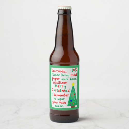 Remembering 2020 Christmas Beer Bottle Label