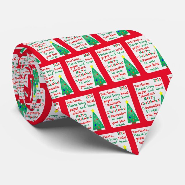 Remembering 2020 Christmas Neck Tie (Rolled)