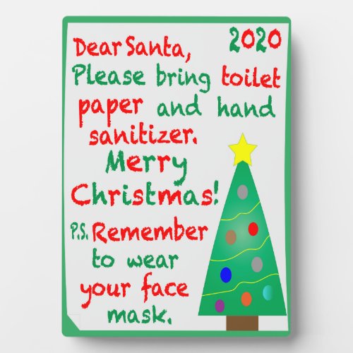 Remembering 2020 Christmas Plaque