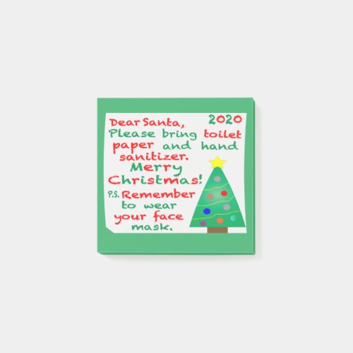 Remembering 2020 Christmas Post_it Notes