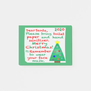 Remembering 2020 Christmas Post-it Notes