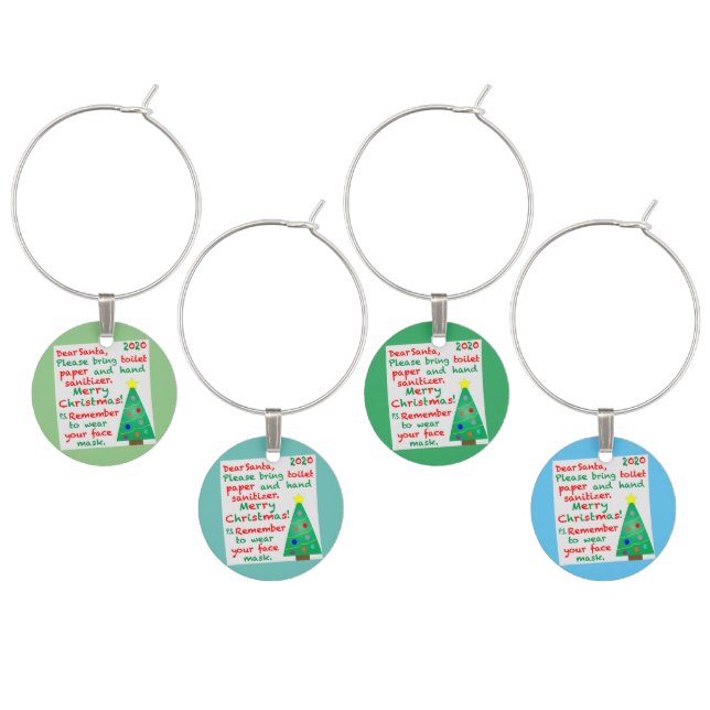 Remembering 2020 Christmas Wine Charm (Staggered)