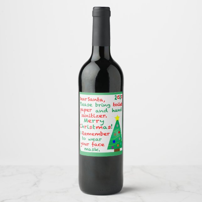 Remembering 2020 Christmas Wine Label (Front)