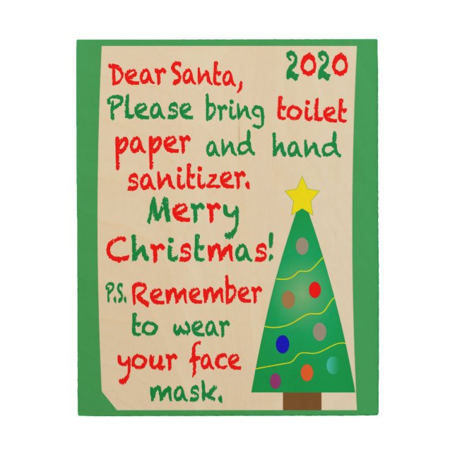 Remembering 2020 Christmas Wood Wall Art (Front)