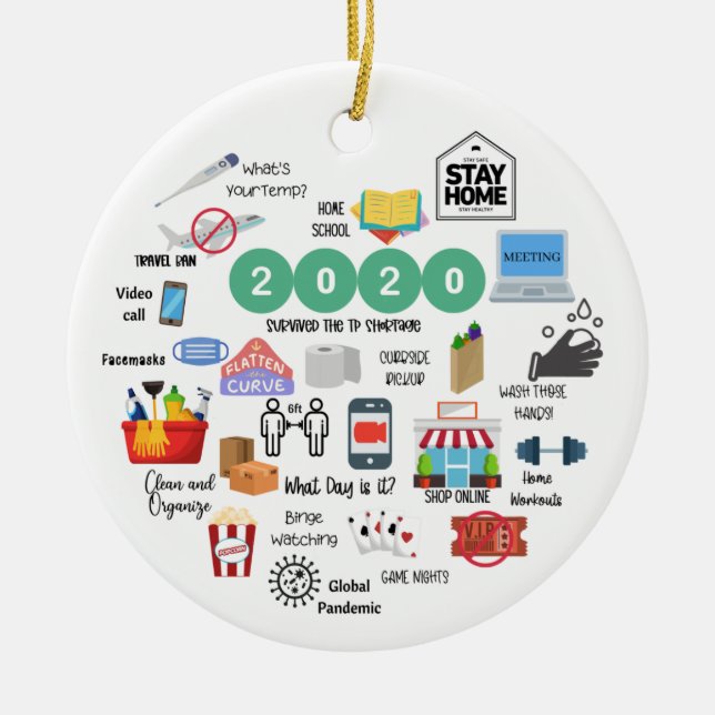 Remembering 2020 Ornament (Front)