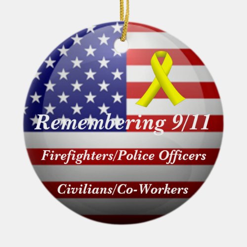 Remembering 911 ceramic ornament