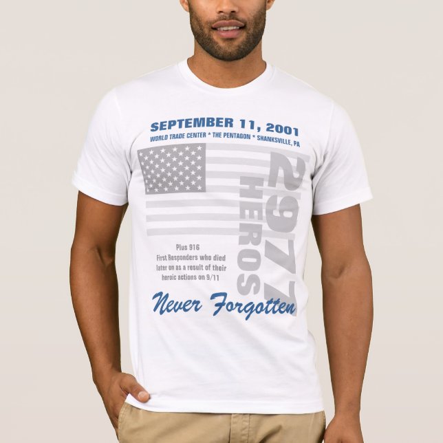 Remembering 9/11 - Double Sided T-Shirt (Front)