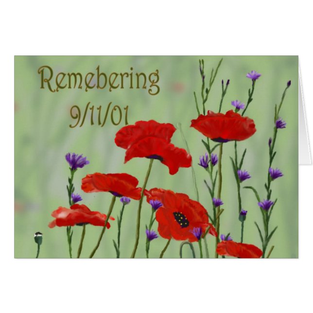 Remembering 9/11, Patriot's Day, United States Cards (Front Horizontal)
