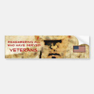 Remembering All Who Have Served Vet Bumper Sticker