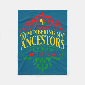Remembering ancestors juneteenth 1865 pride black fleece blanket