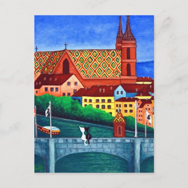 Remembering Basel, Switzerland View Post Card (Front)