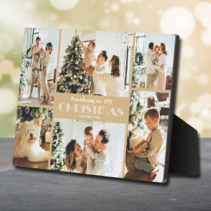 Remembering Christmas Photo Collage Plaque