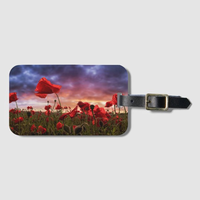 Remembering | Field of Poppies Luggage Tag (Front Horizontal)