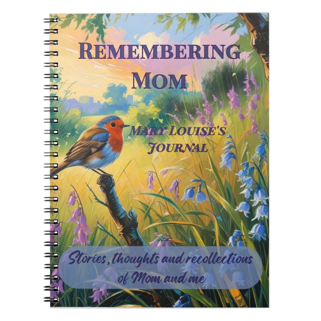 Remembering Mom – Personalized Mom Journal (Front)