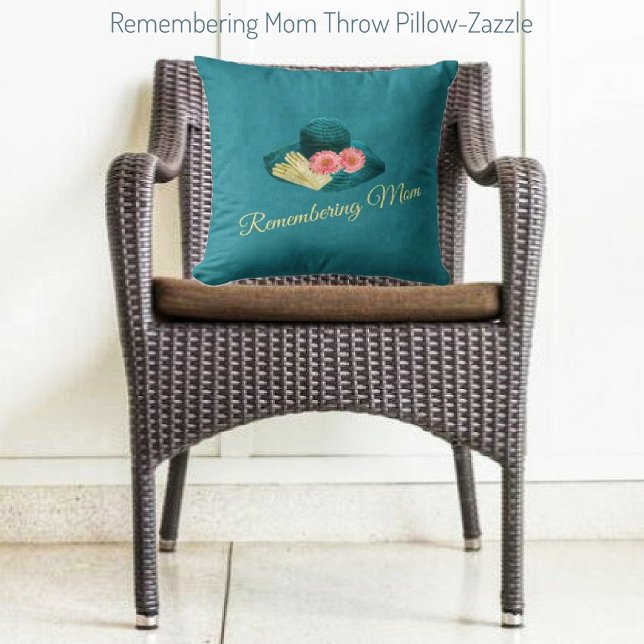 Remembering Mom Throw Pillow (Creator Uploaded)