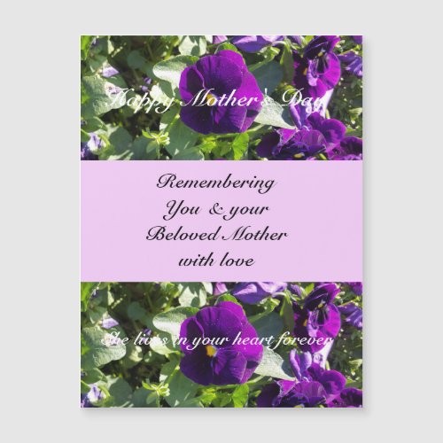 Remembering Mother_Mothers Day Magnetic Card