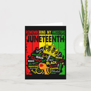 Remembering My Ancestors Black Women Juneteenth Ce Card