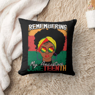 Remembering My Ancestors Juneteenth Freedom Day Throw Pillow