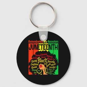 Remembering My Ancestors Juneteenth Natural Hair B Keychain