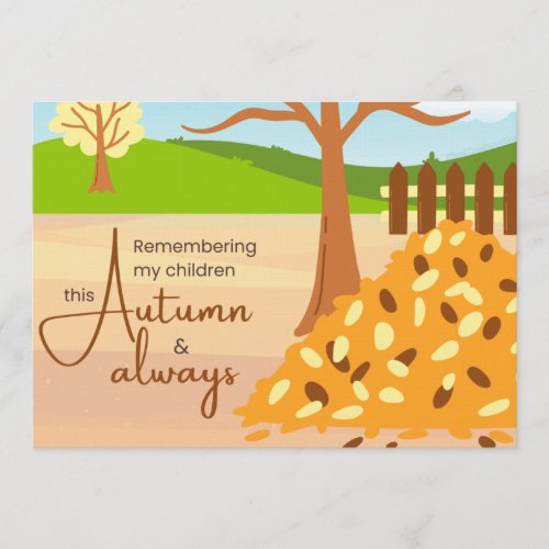 Remembering my children this Autumn  Always Program