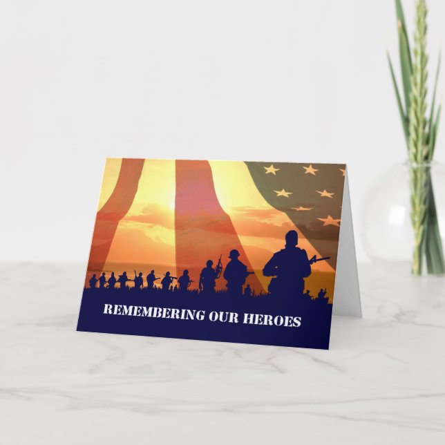 Remembering Our Heroes Military Greeting Cards (Front)