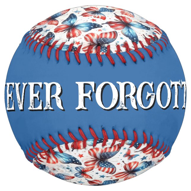 Remembering Our Heros (customize) Softball (Back)