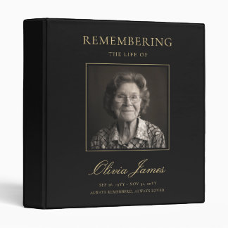 Remembering Photo Celebration of Life Memorial 3 Ring Binder