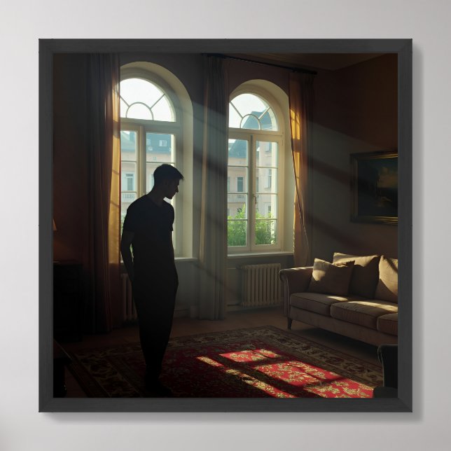 Remembering the evening before framed art (Framed Front)