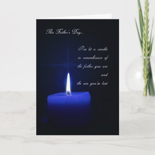 Remembering the Loss of a Son on Fathers Day Card
