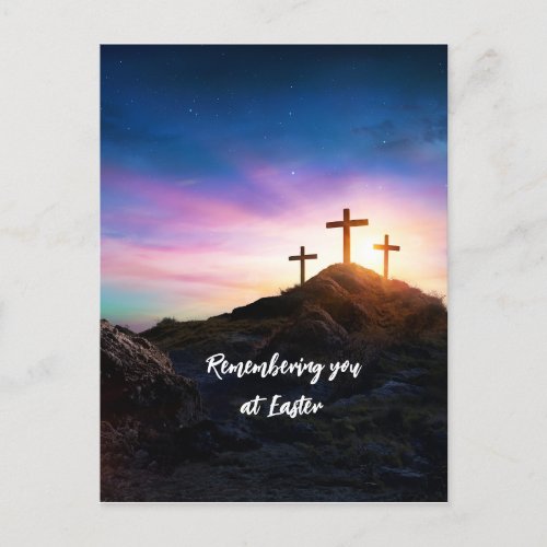 Remembering you at Easter editable text Postcard