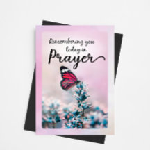 Remembering you in Prayer with Floral Wreath Card