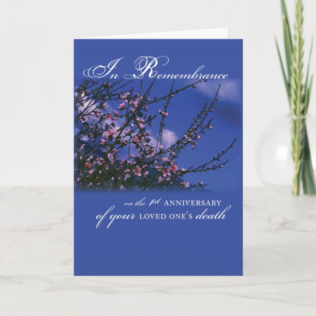 Remembrance 1st Anniversary Card (Front)