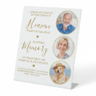 Remembrance 3 Photo Gold Heaven Wedding Memorial