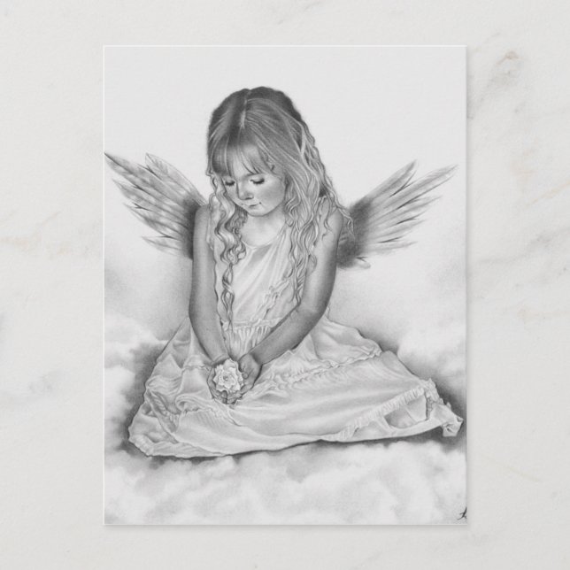 Remembrance angel girl Postcard (Front)