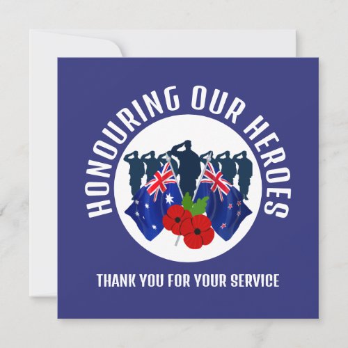 REMEMBRANCE Australia New Zealand AC  Holiday Card
