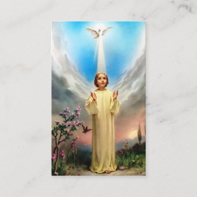 Remembrance Confirm Confirmation Dove Holy Card -- (Front)
