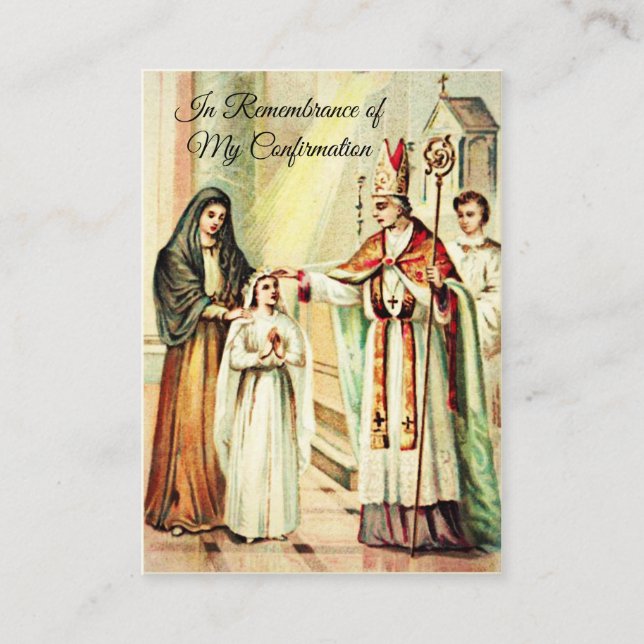 Remembrance Confirm Confirmation Girl Holy Card -- (Front)