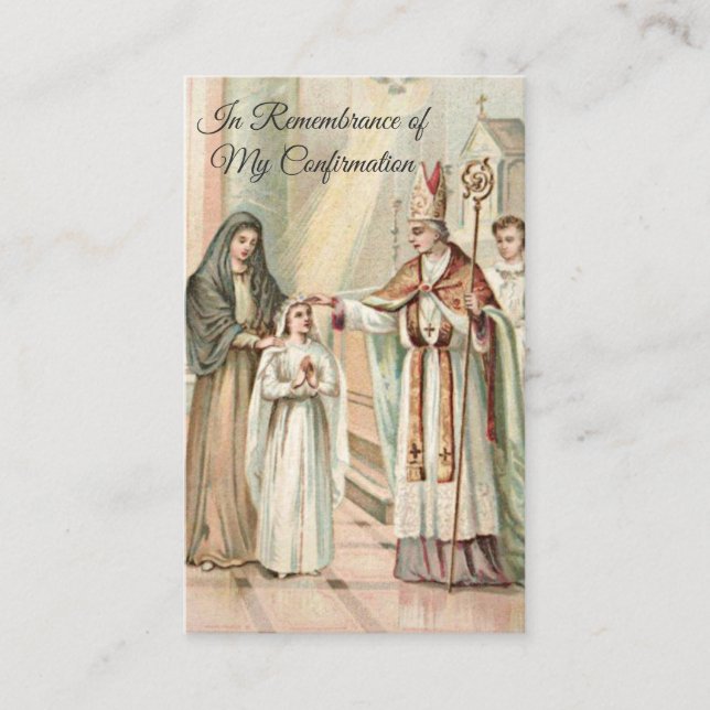 Remembrance Confirm Confirmation Girl Holy Card -- (Front)