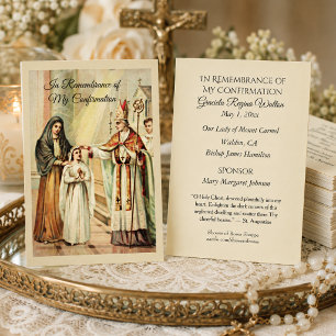 Remembrance Confirm Confirmation Girl Holy Card --