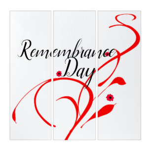 Remembrance Day : A Red Poppy Day Triptych
