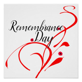 Remembrance Day Glossy Poster : A Red Poppy Day