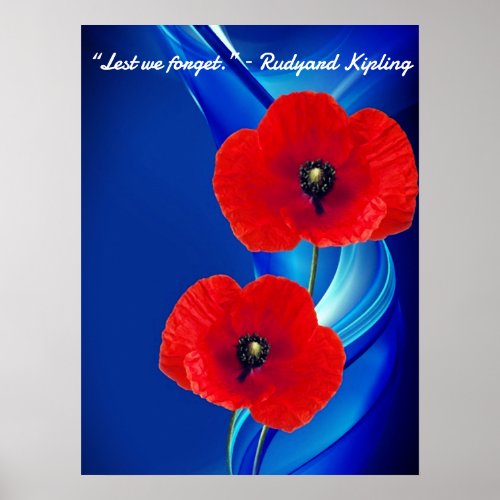 Remembrance Day Poppy Motivational Poster