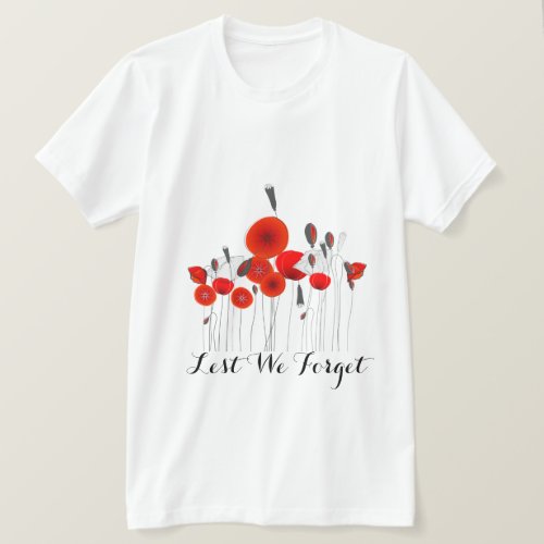 Remembrance Day Red Poppy T_Shirt